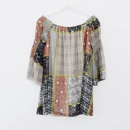 Likely Barrow Off Shoulder Patchwork Dress NWT