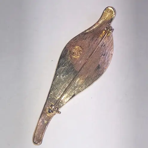 Angel Brand Elegant Vintage Gold Tone CZ Rhinestone Retro Boho Brooch