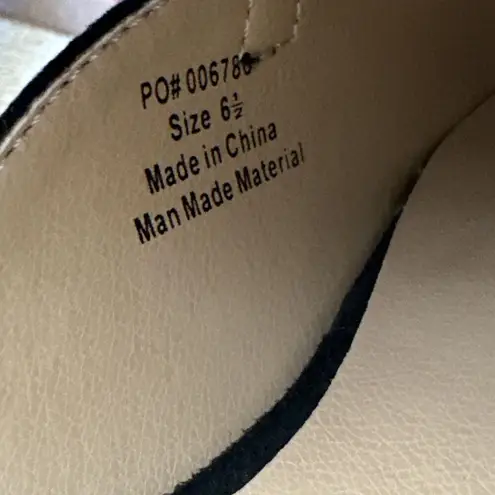 Journee Collection Women's Black At Vap Ameena Square Toe Slip On Mules 6.5