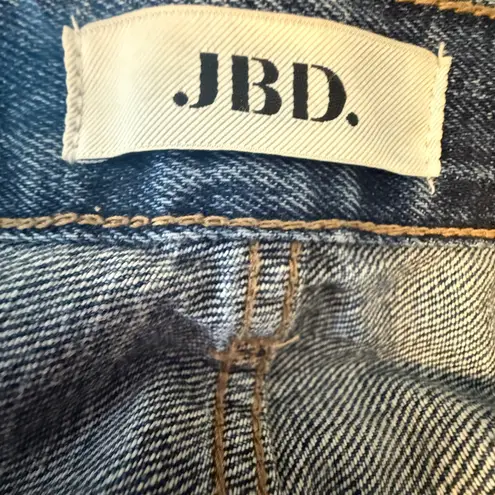JBD Just Black Denim Super Distressed Girlfriend Blue Jeans Sz 27 DP429N