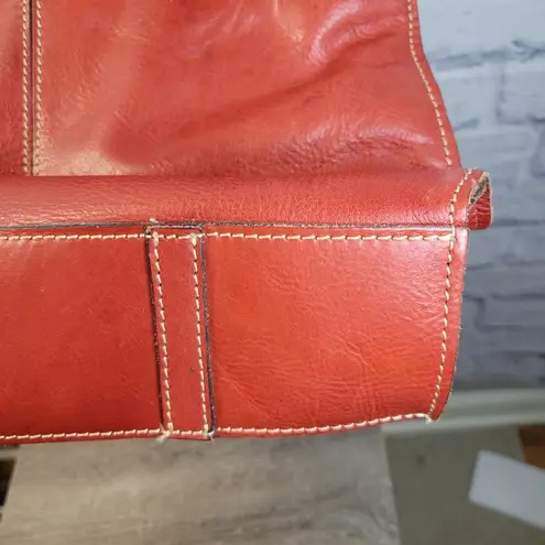 Patricia Nash VIENNA SATCHEL Burnt Coral Leather Tote Shoulder Bag