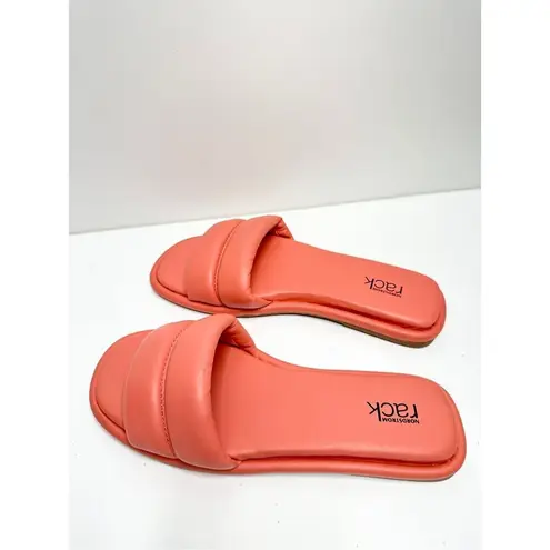 Nordstrom  Rack Sandals Womens Size 6 Slip On Coral Slides