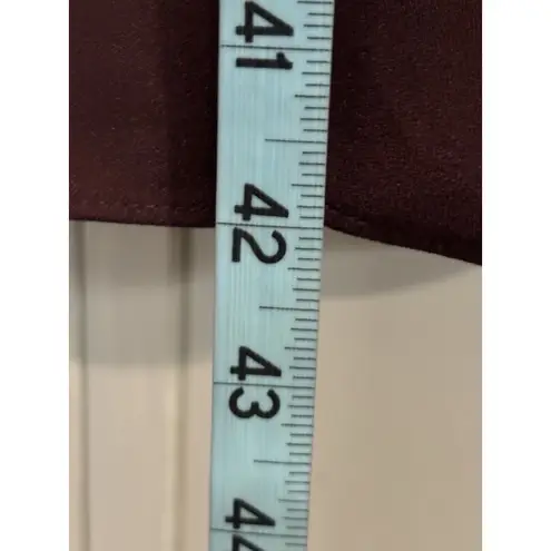 City Chic Burgundy Solid Sleeveless Fit Flare Dress Size XS/14 Back Zip Belt