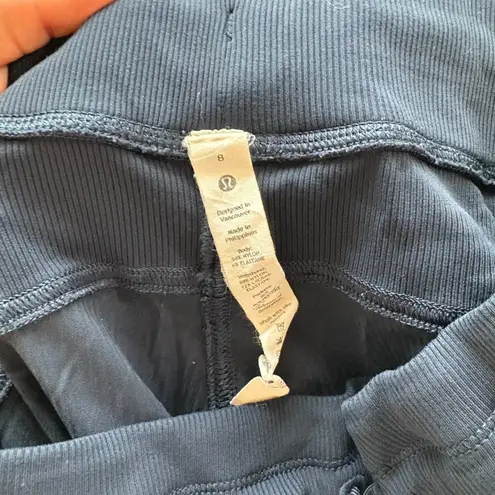 Lululemon Navy Blue Ribbed Track Pants Joggers Sweatpants Size 8