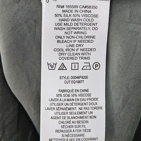 Equipment Femme Aurore Crinkle Wrap Dress Castor Grey Size 6 NEW