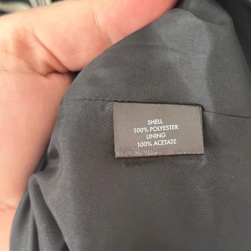 Ellen Tracy Black White Abstract Print Halter Neck Tie Waist Midi Dress Small