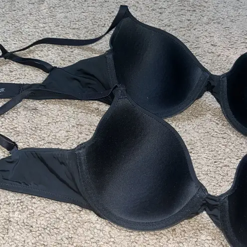 Gap  Body Favorite T-Shirt Bra Lightly Padded Adjustable Straps Black 32C (Set 2)