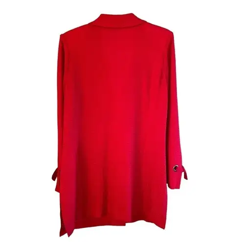 Misook Grommet Tie-Cuff Collared Jacket