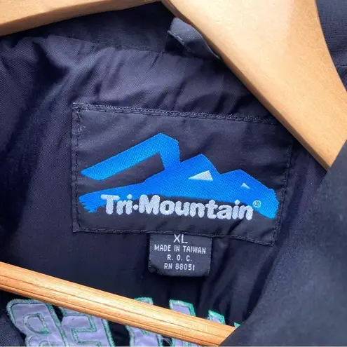 Vintage Quaker State Racing Embroidered Windbreaker Jacket Moto Retro Sport Black Size XL