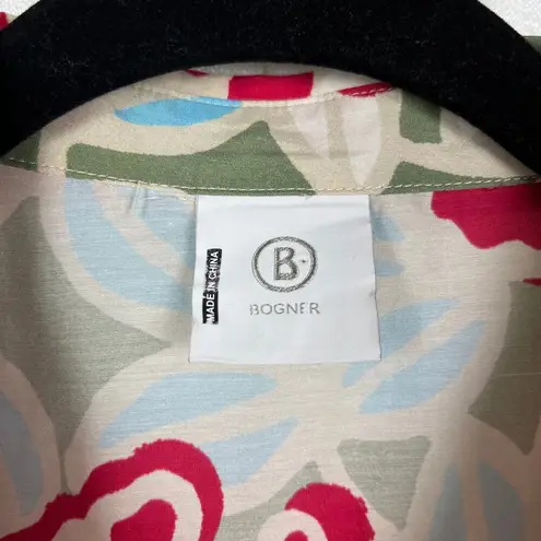 Bogner Red&Blue Floral Print Adrienne Dress Sz.US 12 Tan