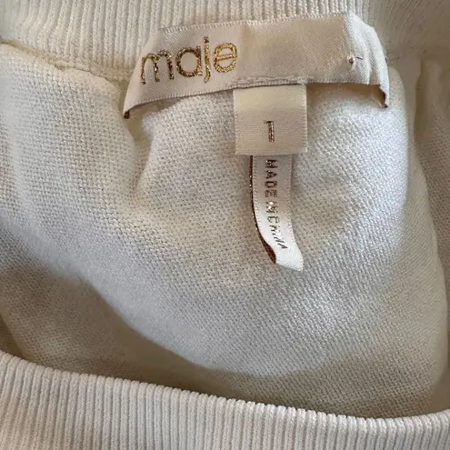 Maje mashup ecru one shoulder top size 1 small