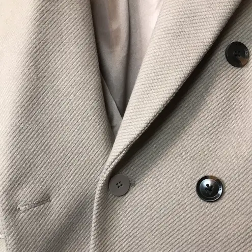 BCBGMAXAZRIA  Women’s Double-Breasted Taupe Gray Pea Coat