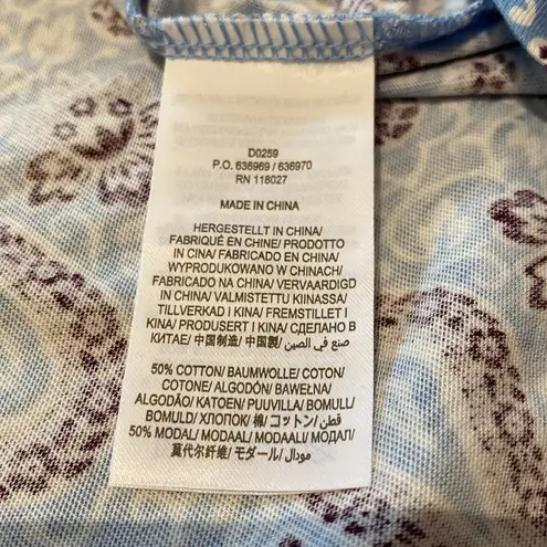 Boden Flippy Jersey Mini Dress Short Sleeve
Enchanting Paisley Floral Blue 10R Size 10