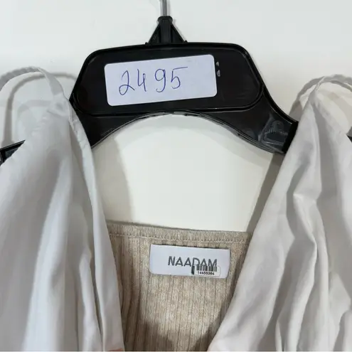 NAADAM Cotton Cashmere Hybrid Dress White