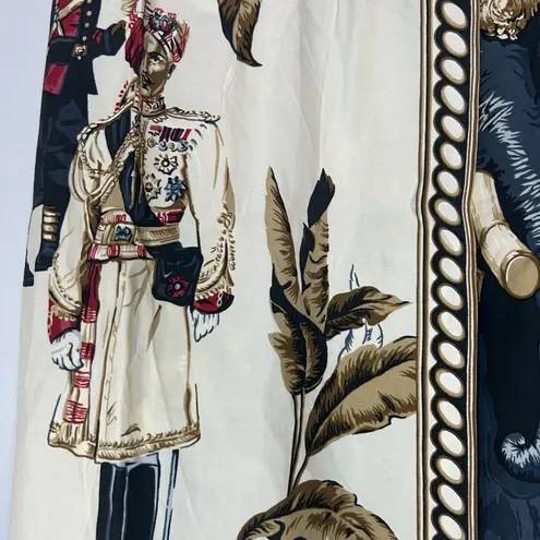 Mondi Wrap Skirt Size 38 Majestic Collection Elephant Print RARE Vintage Tan