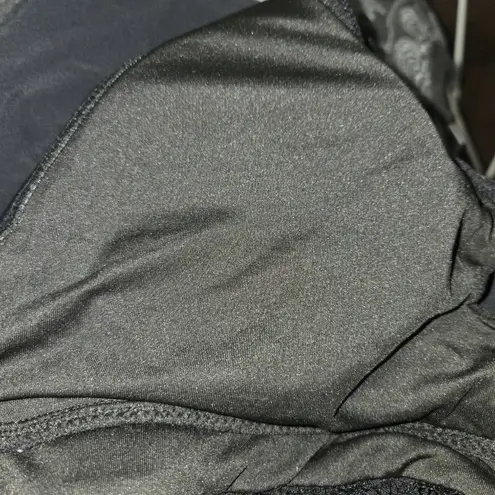 Beachsissi Nwt Black Lace Insert Tankini Bikini Top Size Large