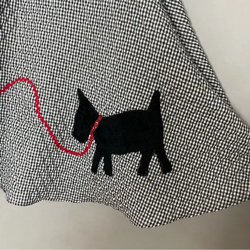 Handmade Poodle Skirt Sock Hop Costume FLAWS Scotty Dog Black White Gingham