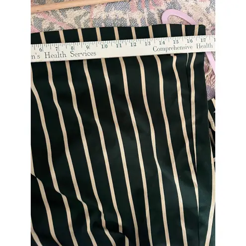 Anna Grace Striped Wide Leg Palazzo Pants, Green & Cream Vertical Stripes, Flowy