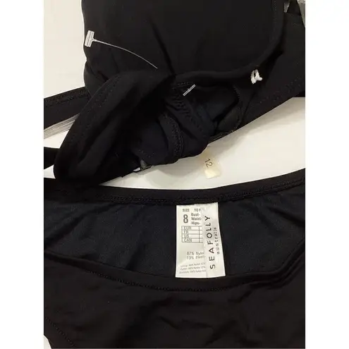 Seafolly New. black skimpy bikini. S/M. Retails $189