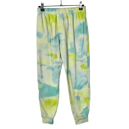 Ideology Green & Blue Tie Dye Tapered Jogger Sweatpants M