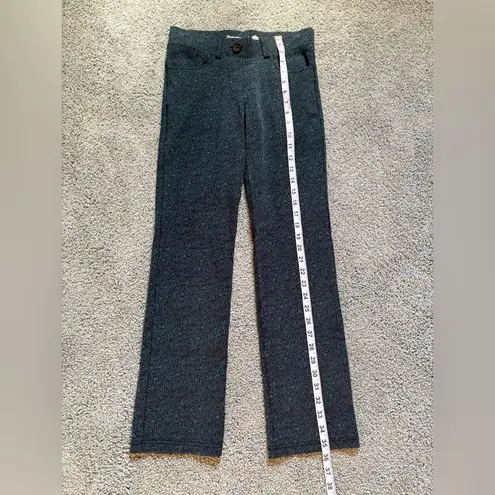 Betabrand Dress Yoga Pants Black Green Botanical Print Womens Size XS Petite