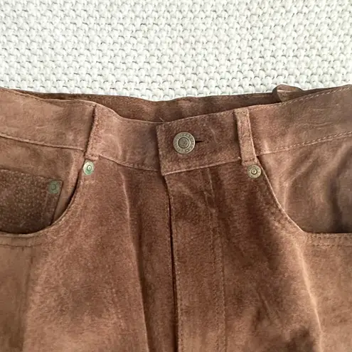 Contrasts Vintage Deadstock Brown Leather High Rise Straight Leg Pants 11 Korea