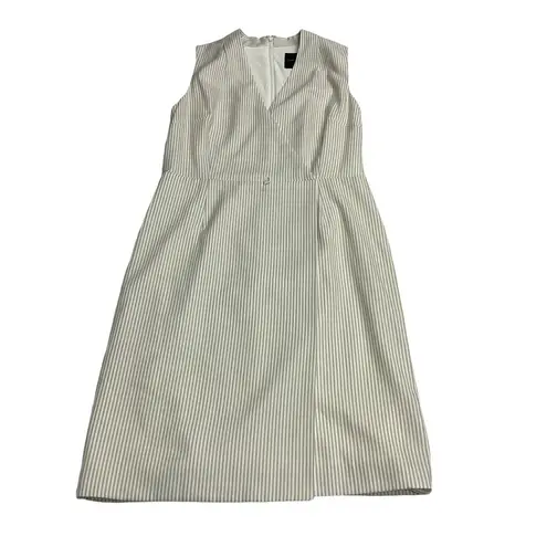 Alex Marie Women's Striped Sleeveless Wrap Dress Tan Tie Waist Size 12