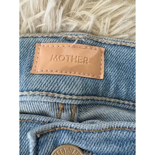 MOTHER The Insider Crop Step Fray Jeans Limited Edition Size 28 Blue