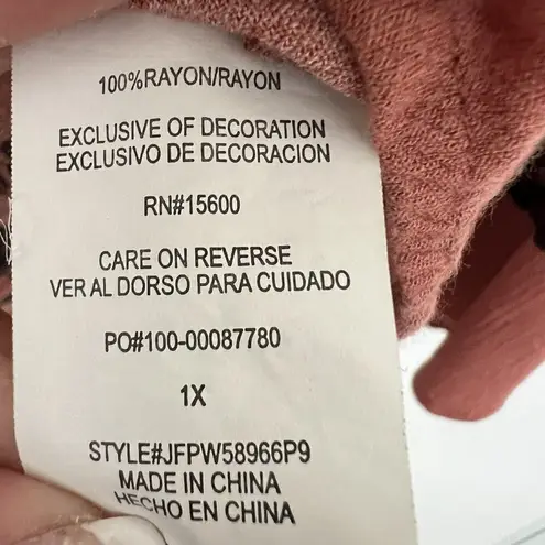 Mason & Belle Caseey BOHEMIAN Tassel peasant Top BLOUSE size 1X