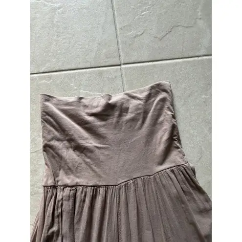 Vintage Skirt Womens Med Brown Maxi Boho Festival Cottagecore Prairie Western