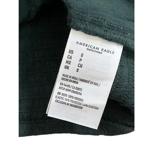 American Eagle  Outfitters Green Bohemian Crop Top Women's Size Small | 41-16