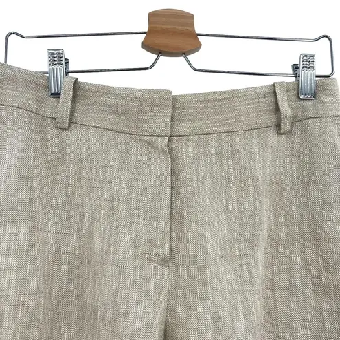 St. John Sport Khaki Cuffed Trouser Pants Linen Blend Size 8