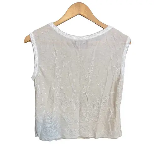 IVKO Woman Brocade Pullover Shadow Pattern Cream Sleeveless Size undefined