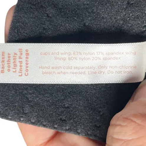 Cacique 44H Black Lightly Lined Full Coverage Back Smoother Bra