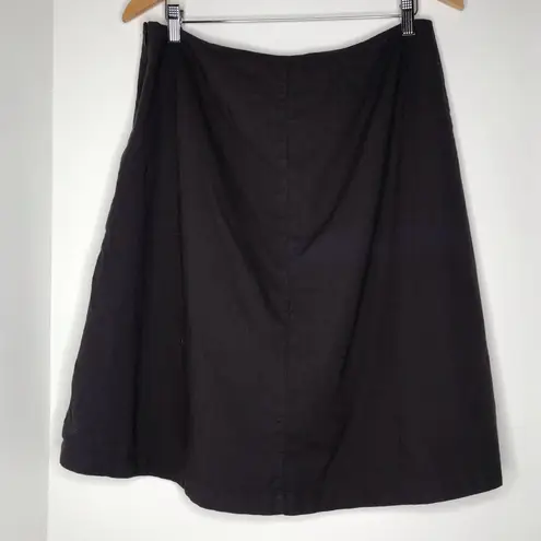 Axcess Liz Claiborne dark floral embroidered A Line skirt Women’s size 10 Fall Brown