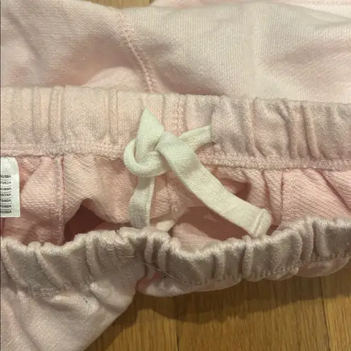 Roots Canada Shorts Pink White Terry Size XS