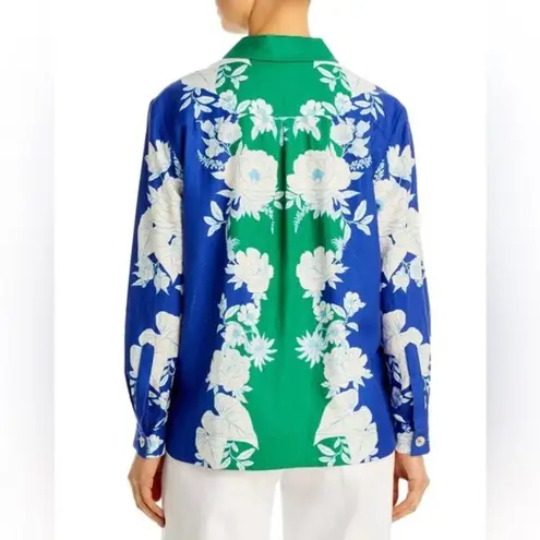 Farm Rio Soft Garden Linen Blend Floral Shirt, Size XL NEW w/Tag $288