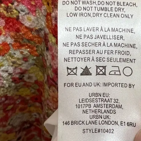 Hutch Selene Floral Bustier Midi Dress Sweetheart in Ditsy Floral Print XL