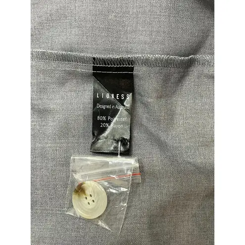 LIONESS NEW  Trencherous Women Slate Gray Double Breasted Tie Trench Coat Size XS