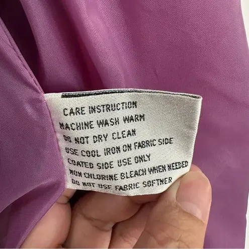 Vintage 80s Raingear Long Trench Coat Raincoat Pink Retro Womens Medium‎ Korea