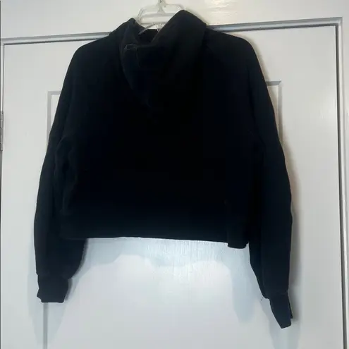 CRZ Yoga Black cropped Women's sweatshirt hoodie size XS.