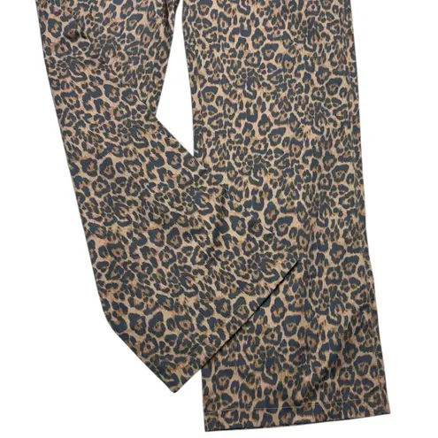 Noisy May Leopard Print Straight Leg Pants Medium NWOT Nordstrom