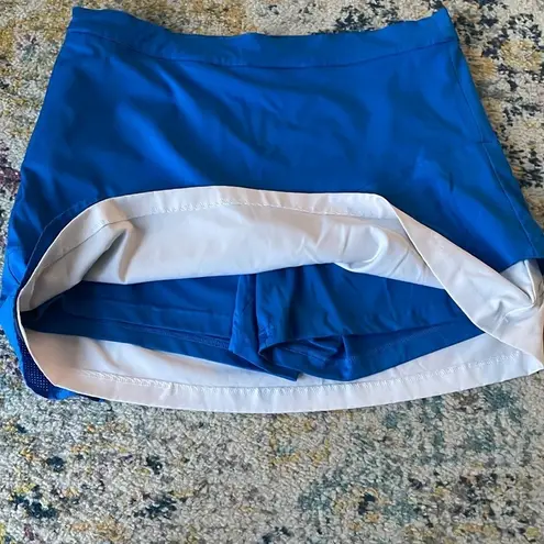 Lady Hagen  golf skort Skirt with spandex shorts under. Royal blue White Size 12