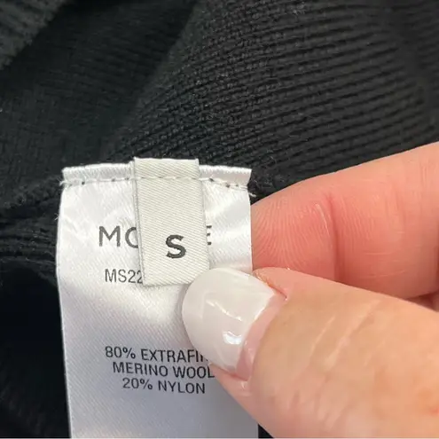 Monse Bikini Long Sleeve Knit Top Womens Size Small Merino Wool Blend NEW Black