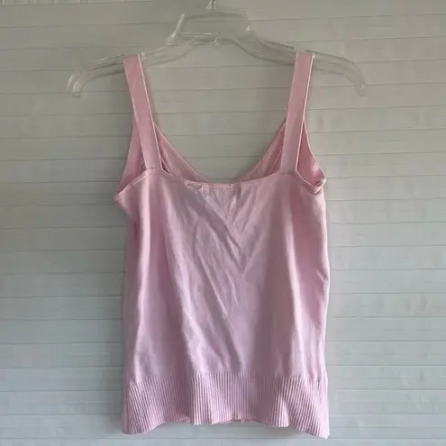 Hillard & Hanson Light Pink Sweater Embellished Tank Top