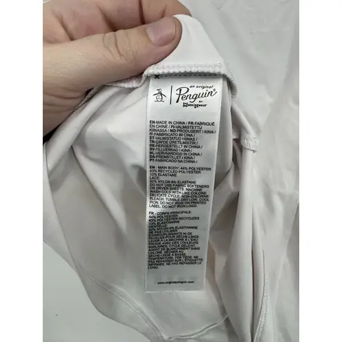 Penguin V Neck Tennis Tank Blouse Women XS White Lace Racquet & Paddle Athletic