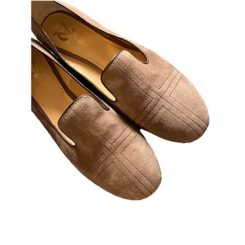 Vero Cuoio Vc Signature Vi-Nova Taupe Gray Brown Suede Slip On Loafers Size 8.5M