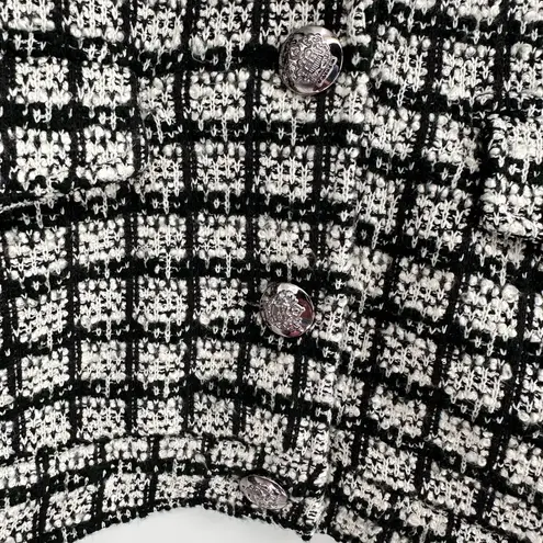 New York & Co Black White Tweed Crop Jacket size XXL Long Sleeve NWT Blazer