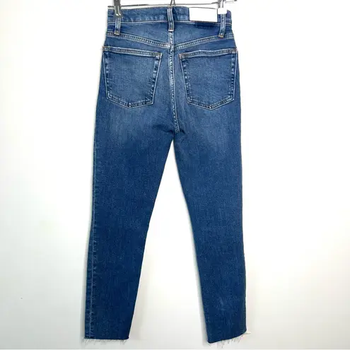 RE/DONE 90s High Rise Ankle Crop Distressed Jeans - Size 24