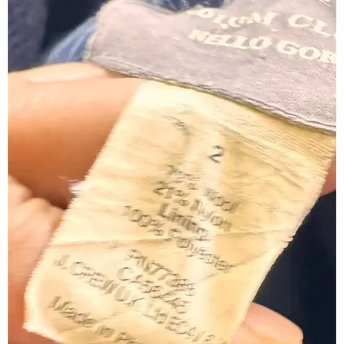 J.Crew Cocoon Coat Size 2 Navy Blue Italian Stadium Cloth Wool $350